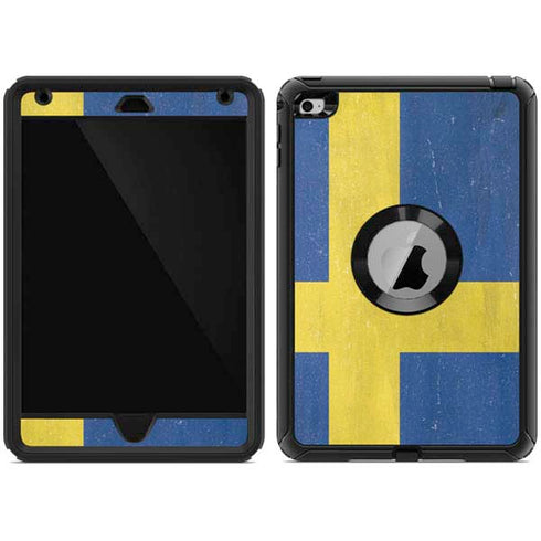 Sweden Flag Distressed Otterbox Defender iPad Skin